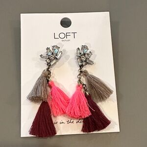 LOFT Multicolor Tassel Earrings